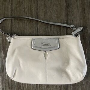 Coach Cream Leather Wristlet